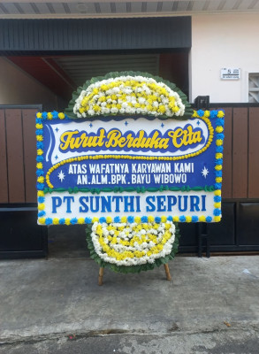 Papan Bunga Duka di Gandaria